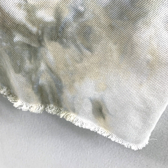 Wild Fable Bib Overall Skirt Womens Small Tie Dye White Denim Raw Hem Casual - Picture 8 of 10